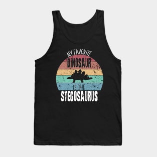 My Favorite Dinosaur is the Stegosaurus Tank Top